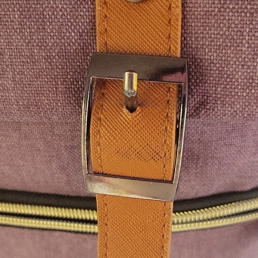 Purple and Tan Laptop Backpack For School Or Work